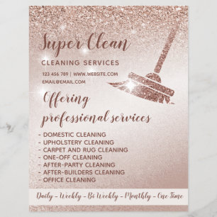 Maid Städning House Sparkling Ro Guld Reklamblad