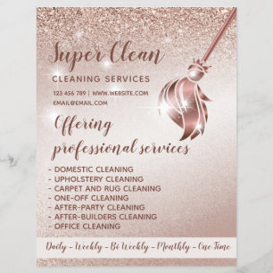 Maid Städning House Sparkling Ro Guld Reklamblad