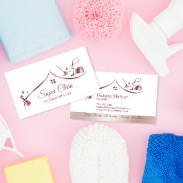 Maid Städning House Sparkling ro guld Visitkort