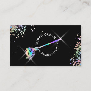 Maid Städning HouseKeep Sparkling Holograph Visitkort