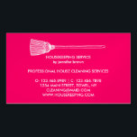 Maid Städning Housekeeper neon rosa Magnetiska Visitkort<br><div class="desc">Maid Städning Housekeeper neon rosa</div>