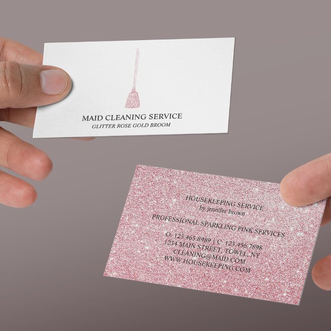 Maid Städning Housekeeper Sparkling Visitkort (Maid Cleaning Housekeeper Sparkling Business Card
)