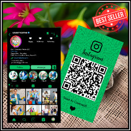 Maid Städning Instagram-Grönt | Hushållens QR Visitkort