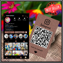 Maid Städning Instagram Terracotta Householding QR Visitkort