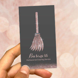 Maid Städning Ro Guld Glitter House Keeping Visitkort