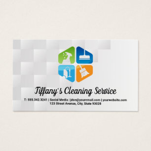 Maid Städning Services House Clean Verktyg Visitkort