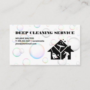 Maid Städning tjänst Soap Bubbles Visitkort