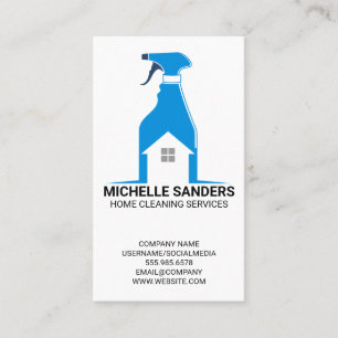 Maid Supplies Spray Flaska Home Städning Visitkort