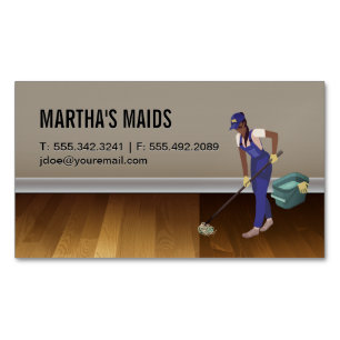 Maid-tjänst Hardwood Golv Magnetiska Visitkort