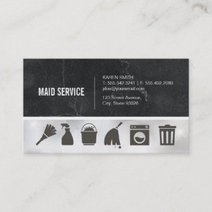 Maid-tjänst Marble Städning Maid Visitkort