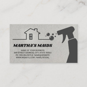 Maid-tjänst Städning spill House Visitkort