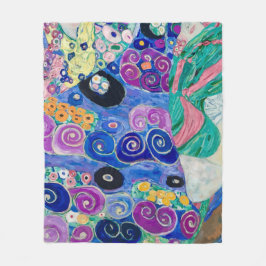 Maiden av Gustav Klimt Fleecefilt