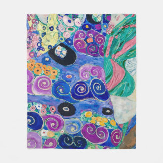 Maiden av Gustav Klimt Fleecefilt