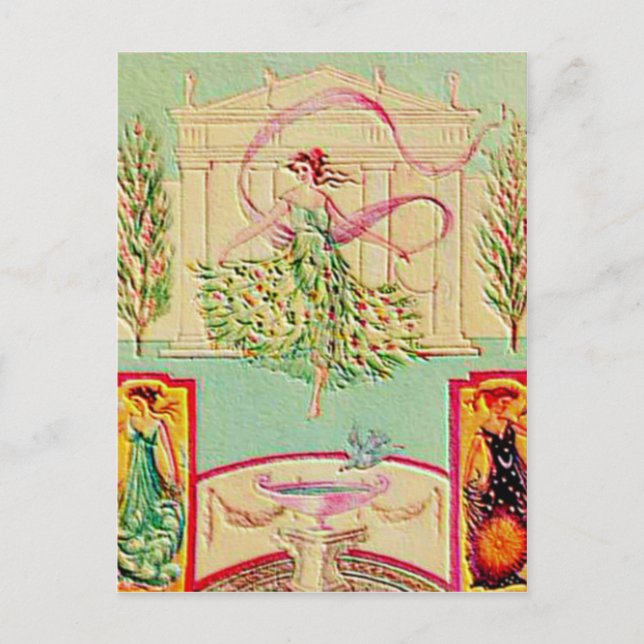 Maiden Goddess Athena Vykort (Framsida)