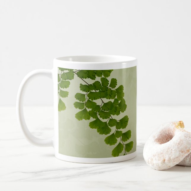 Maiden Hair Fern Frond Kaffemugg (Med munk)