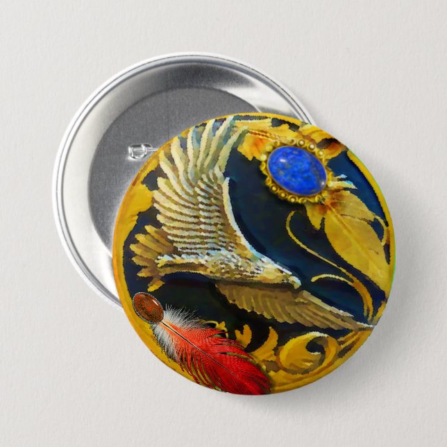 Maiden Hawkwind Pendant Button Knapp (Framsida & baksida)