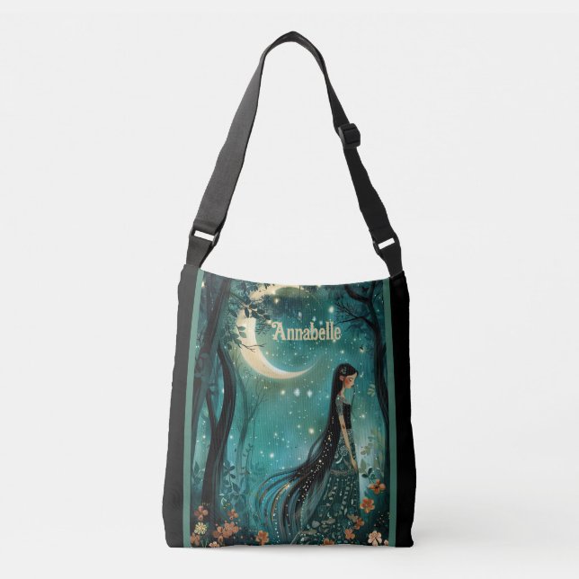 Maiden i Moonlight Crossbody Tote Bag Axelväska (Framsida)
