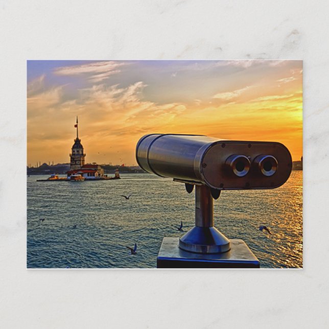 Maiden Torn i Istanbul, Turkiet. Vykort (Framsida)