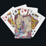 Maiden (Virgin), Gustav Klimt, Vintage Art nouveau Casinokort<br><div class="desc">Enkel att anpassa spelkort, lägg bara till ditt namn! Eller ta bort om du inte vill lägga till anpassningsbar. Gustav Klimt (även kallad "The Virgin") (1913) är en vintage av Viktorian Era Art nouveau bra konst symbolism i porträtt. Flera kvinnor glider, sträckte sig och sov i en säng täckt med...</div>