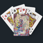Maiden (Virgin), Gustav Klimt, Vintage Art nouveau Casinokort<br><div class="desc">Enkel att anpassa spelkort, lägg bara till ditt namn! Eller ta bort om du inte vill lägga till anpassningsbar. Gustav Klimt (även kallad "The Virgin") (1913) är en vintage av Viktorian Era Art nouveau bra konst symbolism i porträtt. Flera kvinnor glider, sträckte sig och sov i en säng täckt med...</div>