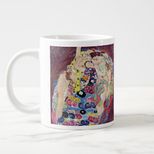 Maiden (Virgin), Gustav Klimt, Vintage Art nouveau Jumbo Mugg