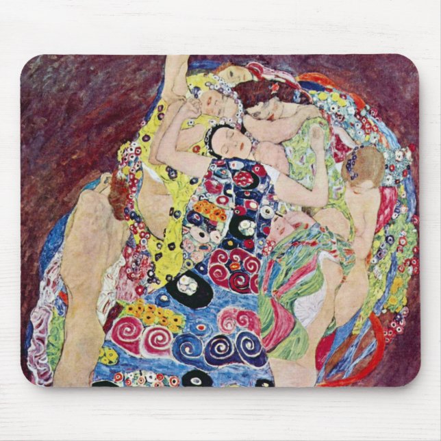 Maiden (Virgin), Gustav Klimt, Vintage Art nouveau Musmatta (Framsidan)