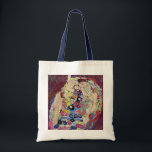 Maiden (Virgin), Gustav Klimt, Vintage Art nouveau Tygkasse<br><div class="desc">Gustav Klimt (även kallad "The Virgin") (1913) är en vintage av Viktorian Era Art nouveau bra konst symbolism i porträtt. Flera kvinnor glider, sträckte sig och sov i en säng täckt med färgstarka filtar från mosaik mönster. Om konstnären: Gustav Klimt (1862-1918) var en österrikisk symbolmålare och en av de mest...</div>