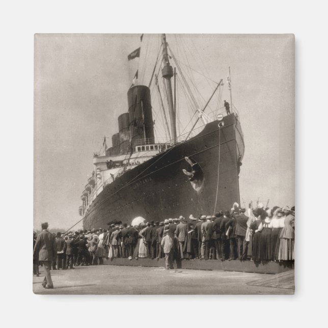 Maiden Voyage of RMS Lusitania 13 september 1907 Magnet (Framsidan)