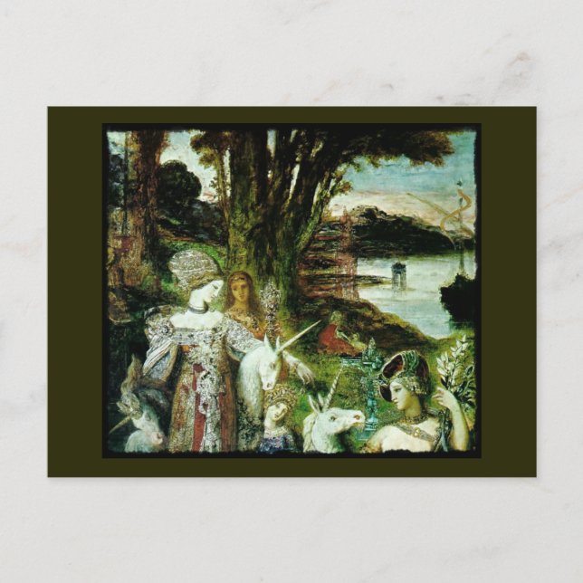 Maidens och Unicorns Vykort (Framsida)