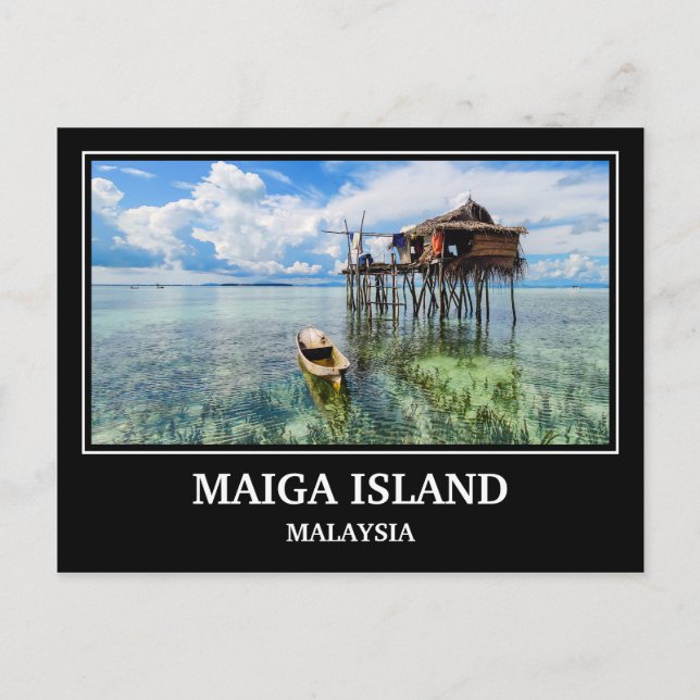 Maiga Island Malaysia vykort (Framsida)