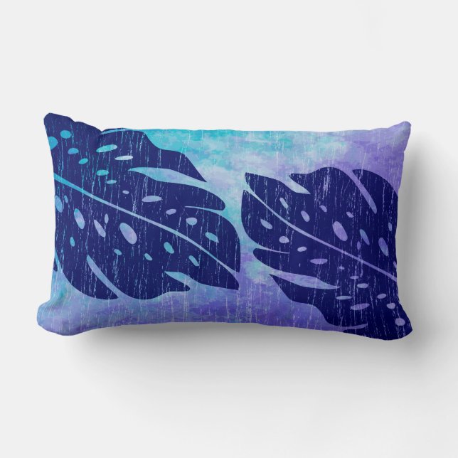 Maikai Hawaiian Monstera Löv Tie-Dye Blend Lumbarkudde (Framsida)