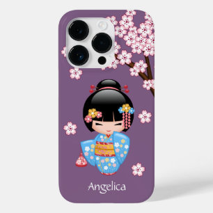 Maiko Kokeshi docka - flicka för blåttKimonoGeis