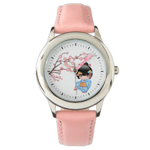 Maiko Kokeshi Doll - Cute Japansk Geisha Girl Armbandsur