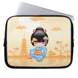 Maiko Kokeshi Doll - Cute Japansk Geisha Girl Laptop Fodral