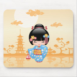 Maiko Kokeshi Doll - Cute Japansk Geisha Girl Musmatta