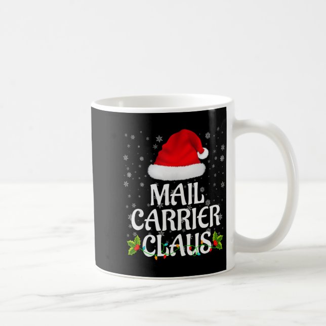 Mail Carrier Claus Christmas Lights Pajama Family  Kaffemugg (Höger)