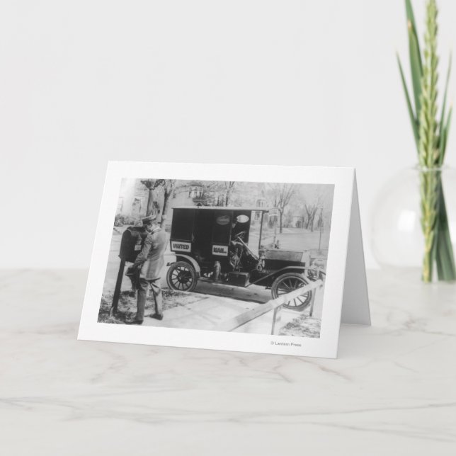 Mail Carrier med United Mail Automobile Kort (Framsida)