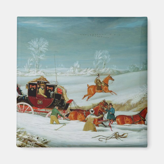 Mail Coach i Snö Magnet (Framsidan)