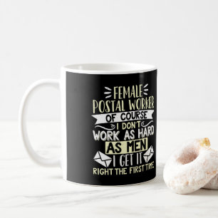 Mail Dam Carrier Female Postal Worker Kaffemugg