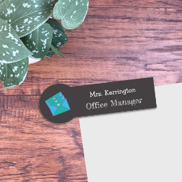Mail Faux Chalkboard Office Manager Namn bricka Namnbricka