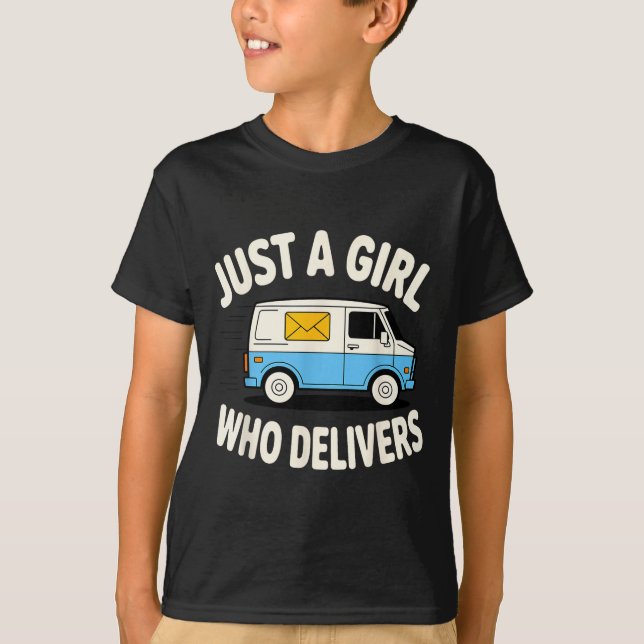 Mail Lady Design For Women Girls Stal Worker Mail  T Shirt (Framsida)