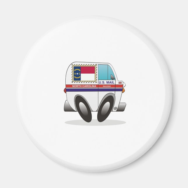 Mail Lastbil NORTN CAROLINA Magnet (Framsidan)