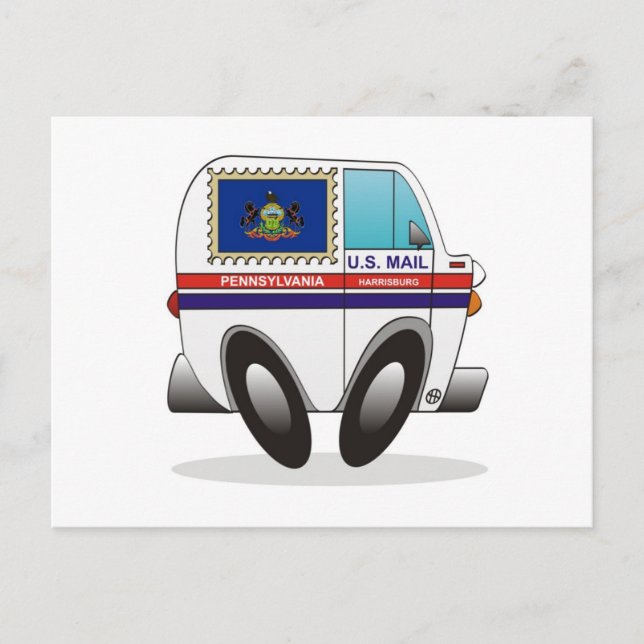 Mail Lastbil PENNSYLVANIA Vykort (Framsida)