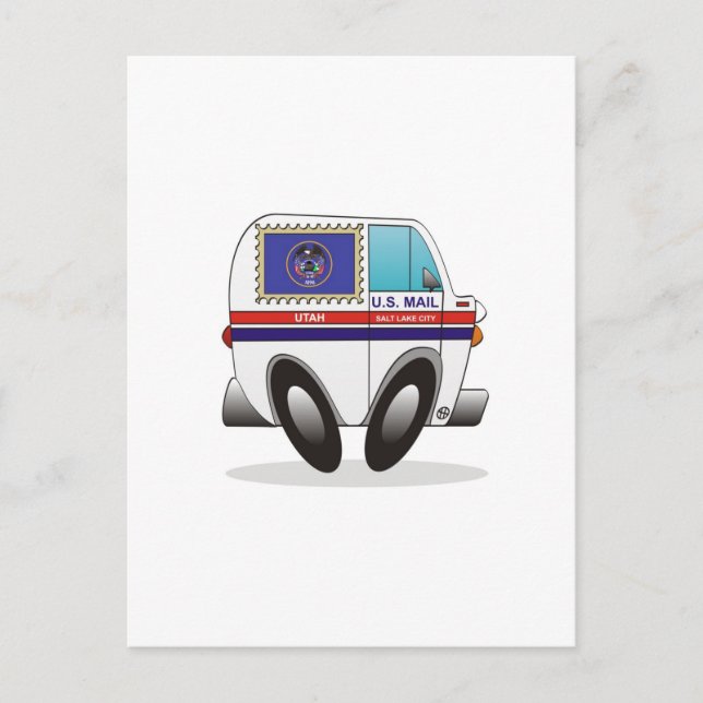 Mail Lastbil UTAH Vykort (Framsida)