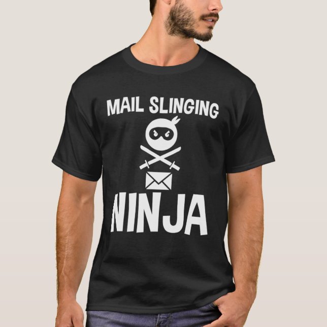 Mail Slinging Ninja T Shirt (Framsida)