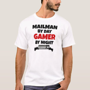 Mailman by Day Gamer by Natt T-shirt