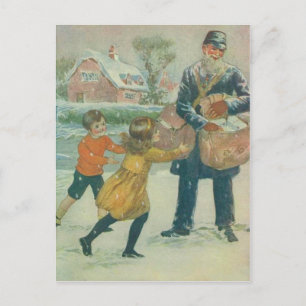 Mailman & Children Vykort