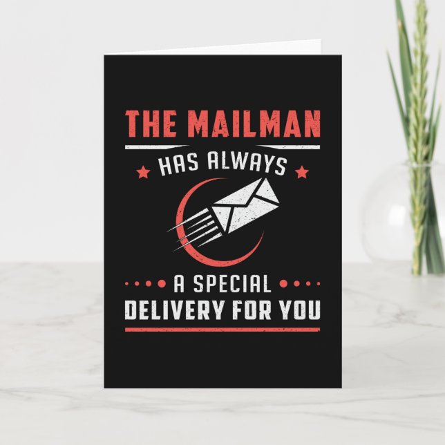 Mailman Day Post Mail Delivery Gift Idea Kort (Framsida)