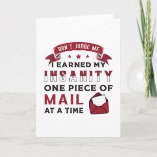 Mailman Day Postman Post Job Delivery Gift Idea Kort