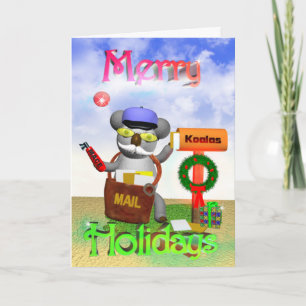 Mailman Koala Merry Helgdagars Helgkort